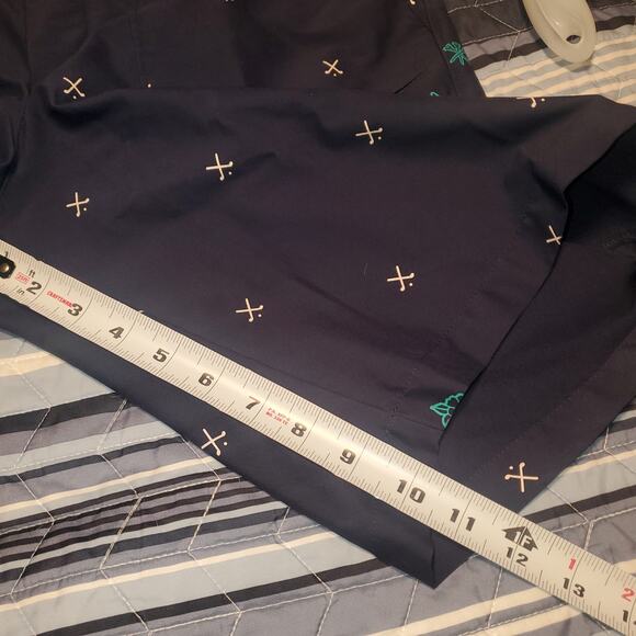 Nike Flex Charm Novelty Golf Print Dri-Fit Slim Shorts Blue 34 Belted CQ4877-451 - Picture 9 of 12